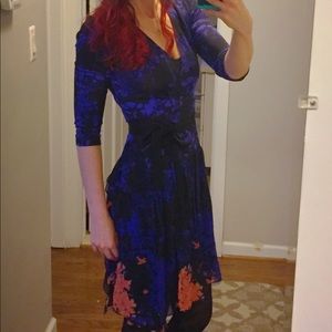 Gorgeous wrap dress with ruffle skirt!  DVF!